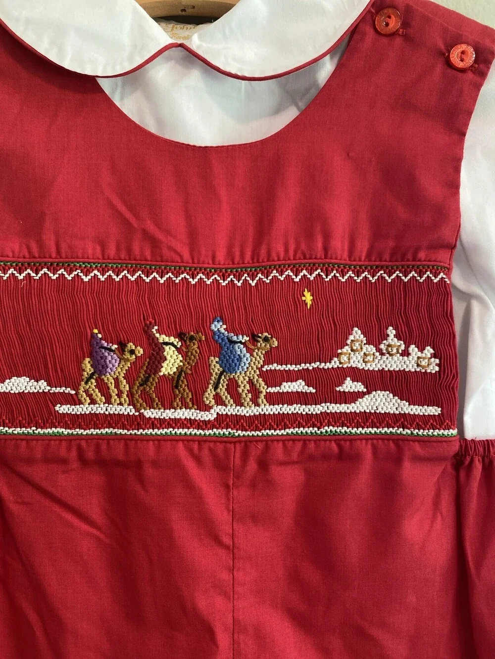 Rare Vintage Sir John by Rosalina Three Wise Men Smocked Shortall Set 4T
